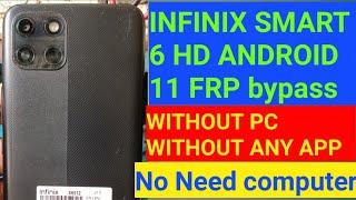 infinix x6512 frp bypass | smart 6 hd frp bypass | infinix android 11 frp bypass without pc