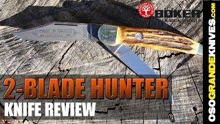 Boker Double Blade Folding Hunter Pocket Knife Review | OsoGrandeKnives