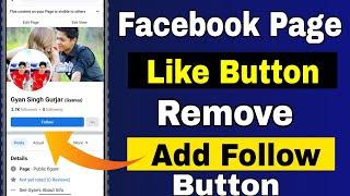 how to add follow button on Facebook page || Fb page se Like button Remove kaise karen