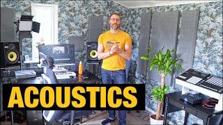 Home Studio Acoustic Treatment on a budget - Before & After demo!