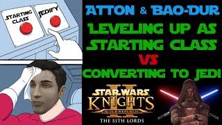 Star Wars KOTOR 2 Atton & Bao Dur Starting Class vs Converting to Jedi | Should You Level Them Up?