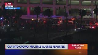 Car plows into crowd near SoFi stadium, injures 6