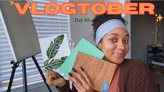 VLOGTOBER Day 10: PAINTING | Mixed Media Collage | Michael’s Haul & More!! (ART VLOG)