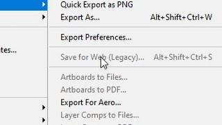 Save For Web Not Working (Greyed Out)
