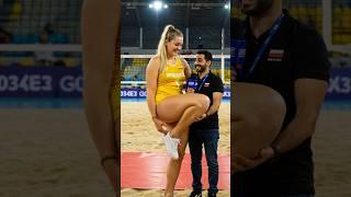 The Tall Polish Female Volleyball Player Has Strong Legs  10ft? #tallgirl #tallwoman #sportwomen 