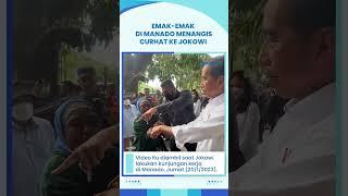 Ibu-ibu Menangis Cerita soal UKT Anaknya ke Jokowi saat Kunjungan di Manado