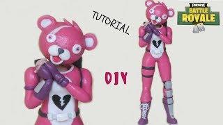 CUDDLE TEAM LEADER | PINK TEDDY BEAR FORTNITE CLAY TUTORIAL | COLD PORCELAIN