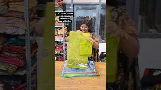 100 count cotton sarees clearance sale 600/- free shipping