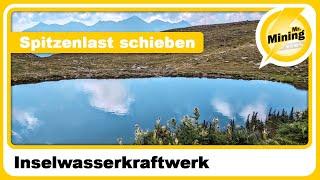 Spitzenlast schieben bei Inselwasserkraftwerk in den Südtiroler Bergen am Hofe von Fam. Gurschler