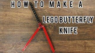 How to make a Lego butterfly knife, easy and simple steps