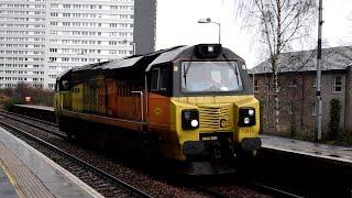 Class 70 No. 70810 at Kennishead 22/01/2023