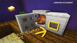 Minecraft, MCPE | How to make a Working Microwave