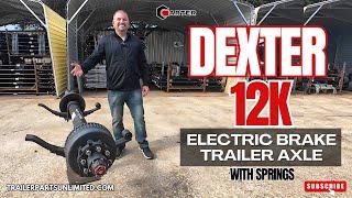 12K Dexter Electric Brake Trailer Axle with Springs | Trailer Parts Unlimited