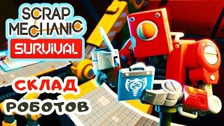 СКЛАД РОБОТОВ  Игра SCRAP MECHANIC Survival Прохождение #13