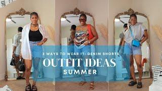 3 Ways To Wear It | Denim Shorts | Abria Perry