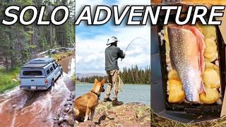 Solo Overlanding Adventure Catch & Cast Iron Cook Trout Wilderness Firebox Stove "Will it Pie?"