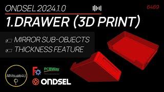  Ondsel Tutorial - Design This Drawer - FreeCAD Part Design - FreeCAD Thickness