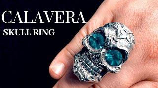 Calavera Skull Ring | Sterling Silver | AJT Jewellery