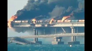 CRIMEAN BRIDGE PARTIALLY DESTROYED