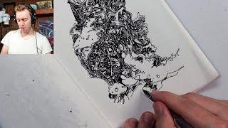 Drawing with Peter: Midnight Lines (Realtime Art Video)