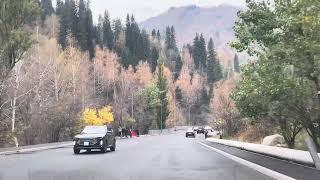 Almaty road trip. Дороги нашего города. Едем вниз с Медео. Осень 2024 #kazakhstan #roads #almaty