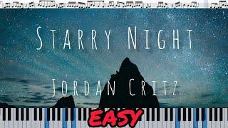 Jordan Critz - Starry Night (кавер на пианино + ноты) easy