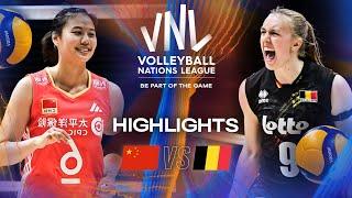 China  vs. Belgium - Highlights | Week 1 | Women's VNL 2025