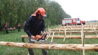 Вальщики и лесорубы провели соревнование "Лесное многоборье"