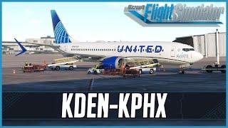 MSFS LIVE | Real World United OPS | iFly MAX8 | Denver to Phoenix | VATSIM