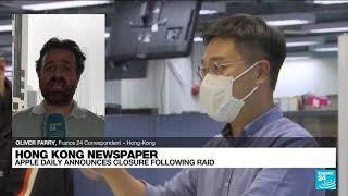 Hong Kong's Apple Daily print edition announces closure after police raid