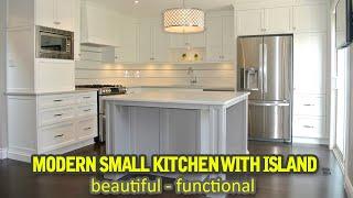 Modern Small Kitchen With Island 2024 | Modern Kitchen Layout For Small Space 2024