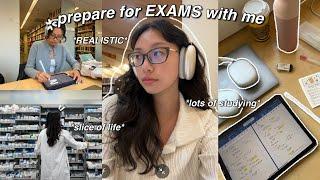 STUDY VLOG  PRODUCTIVE & REALISTIC days preparing for EXAMS: long study days, self care & new nails