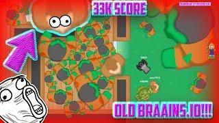 EPIC OLD BRAAINS.IO GAMEPLAY: NEW UPDATE [FUNNY MOMENTS & SPECIAL EFFECTS] WORLD RECORD GAMEPLAY 33K