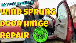 car door hinge adjustment ,wind blows car door open