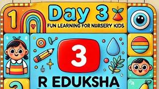 Nursery Class Day - 3 : Big & Small | Sleeping Line |  Learning | Nursery Teaching #1 | R Eduksha"