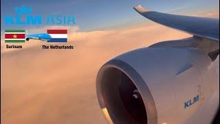 [FLIGHT] Paramaribo Surinam to Amsterdam The Netherlands | KLM Asia 777-306ER | RoopramAviation [HD]