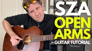 Open Arms by SZA Guitar Tutorial - Guitar Lessons with Stuart!