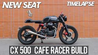 Honda CX 500 Cafe Racer Build - Installing a new seat Timelapse