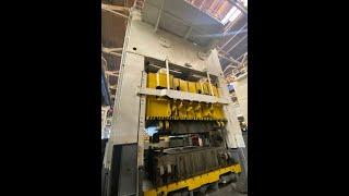 Single action mechanical double sided press ERFURT PKZV I 1250 FS testing under power