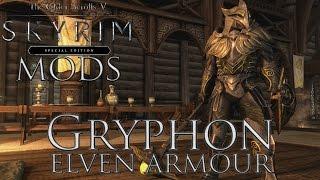 Skyrim Special Edition Mod Showcase - Gryphon Elven Armour!