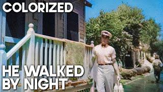 He Walked by Night | COLORIZED | Crime | Thriller Movie | Film Noir