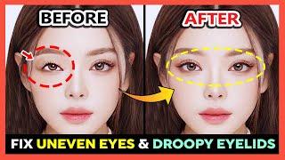  EXERCISE FIX ASYMMETRICAL EYES | Fix Uneven Eyes, Lift Droopy Eyelids, Make your Eyes Symmetrical