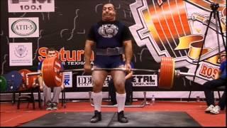 Rufat Agayev deadlift 360kg. WPC European 2012. Rostov, Russia.