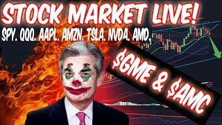 THE NEXT DROP!! Stock Market Live! AMC. GME. TSLA. NVDA. AAPL. AMD