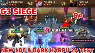 G3 Siege | 2A HARPU & LIGHT DRAKAN WARRIOR | DonLegendz vs Af: Solace vs Partekus | #summonerswar