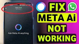 How to Fix Whatsapp Meta ai not Working on iPhone - 2024