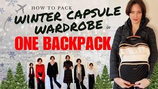 Winter Capsule Wardrobe! Stylish Holiday Travel in Just a Backpack