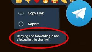 Copying And Forwarding is Not Allowed in This Channel / Telegram Forward Not Allowed Problem