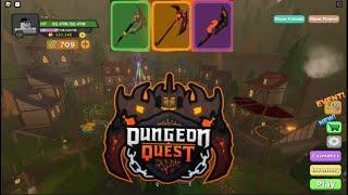 Dungeon Quest Lava King's War Scythe Drop! (ROBLOX)