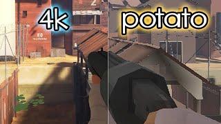 4k vs Potato- Lowest Settings Possible in TF2